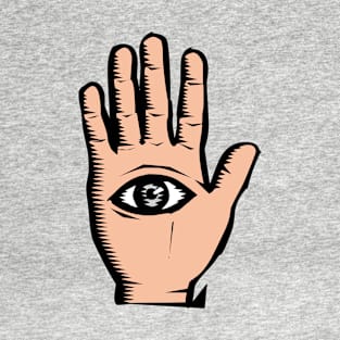 All Seeing Hand Mystic Eye Palm T-Shirt